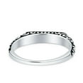 thumbnail image 3 of 3mm Signet Oxidized Trendy Band Solid 925 Sterling Silver Thumb Ring Size 4, 3 of 5
