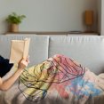 thumbnail image 3 of Pug Soft Flannel Fleece Blanket, Vibrant Colored Background with Color Splashes and Line Art Design Face of a Pug Print, Cozy Plush for Indoor and Outdoor Use, 50" x 60", Multicolor, by Ambesonne, 3 of 5