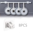 thumbnail image 4 of Soportes de barra adhesivos sin perforación Perfecl 8 Uds ABS Blanco, 4 of 8