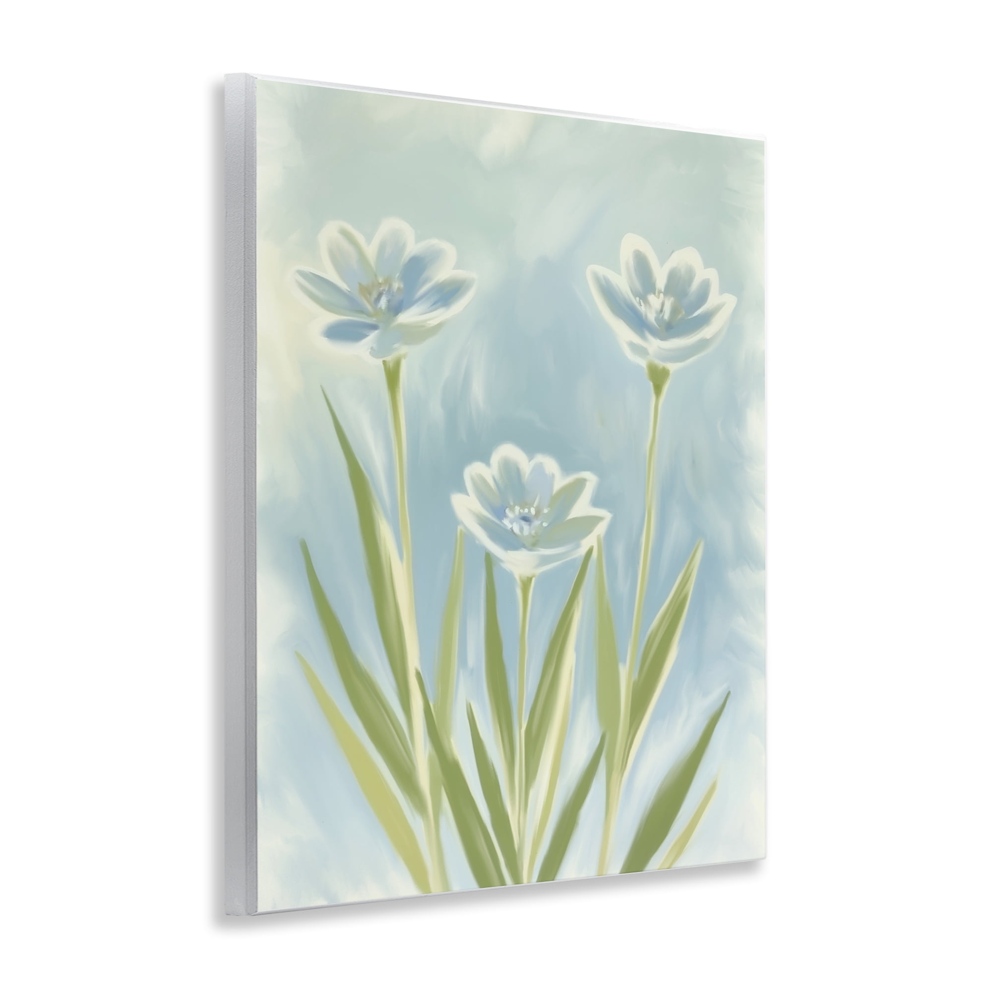 Stupell Industries Three Blue Petals Wall Plaque Art, design by Kim Allen