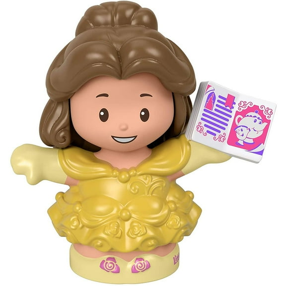 Replacement Part for Fisher-Price Little People Princess Parade Belle & Chip's Float - GKR21 ~ Replacement Belle Figure in Yellow Dress Holding a Book