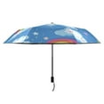 thumbnail image 2 of Compact Sun Umbrella Windproof Travel Umbrellas for Rain Strong Portable UV Protection Cute Rainbow and Cloud, 2 of 8