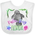 thumbnail image 3 of Inktastic Palm Bay Florida Cute Swimming Manatee Boys or Girls Baby Bib, 3 of 4