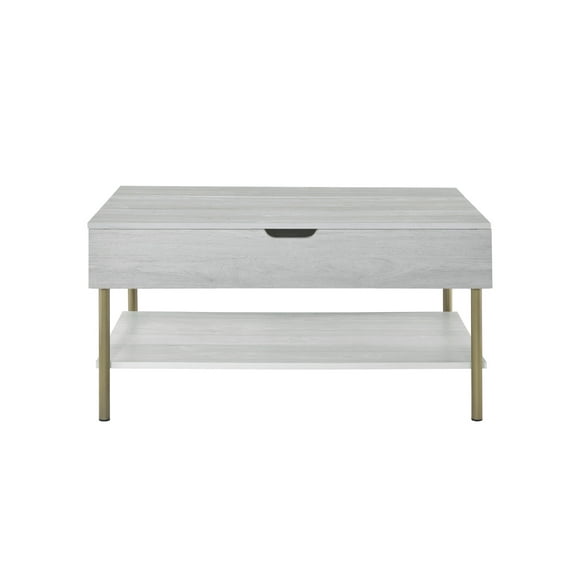 Steve Silver Indoor Whitman 42.25" H Mid-Century Modern Lift Top Coffee Table, White