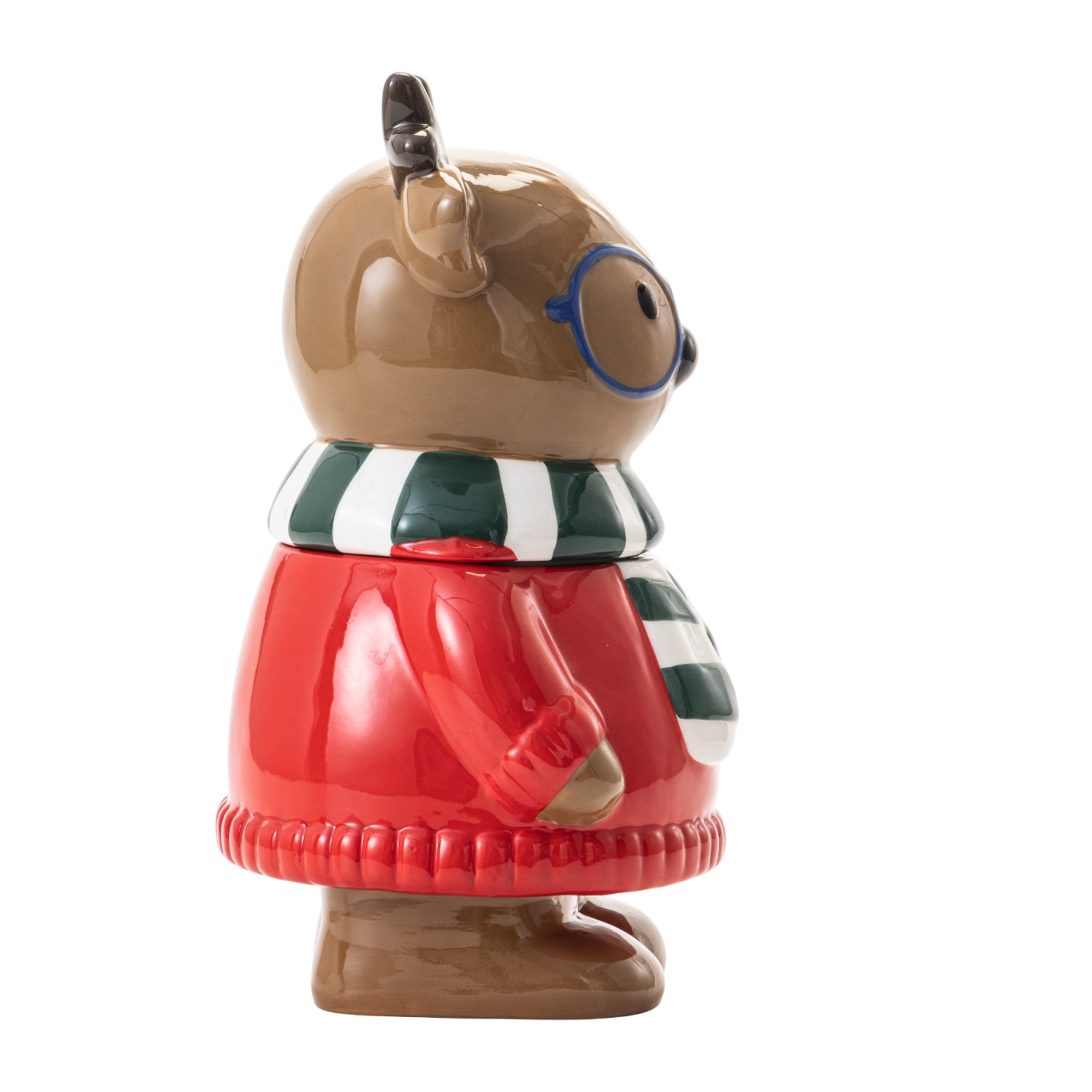 Holiday Time Figural Ceramic Cookie Jar, 35.5 oz, 1 Piece