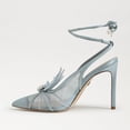 thumbnail image 4 of Sam Edelman Aura Robin Egg Blue Tie Up Pointed Toe Stiletto Heeled Dress Sandals (Blue Tulle, 8), 4 of 7