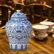 thumbnail image 3 of Jarrón de porcelana con jengibre, hecho a mano, para el templo, arreglo floral para cafetería. Estilo D, 3 of 7