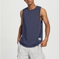 thumbnail image 4 of kpoplk Mens Beach Tank Top Summer 3D Graphic Sleeveless Tee Shirt Gym Workout Tanks Dark Blue,4XL, 4 of 6