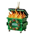 thumbnail image 5 of 2025 Humorous Christmas Ornament, Sarcastic Dumpster Fire Decor, Novelty Holiday Ornament, Funny Tree Decoration, Gift for Humor Lovers, Festive Home Accents, 5 of 5