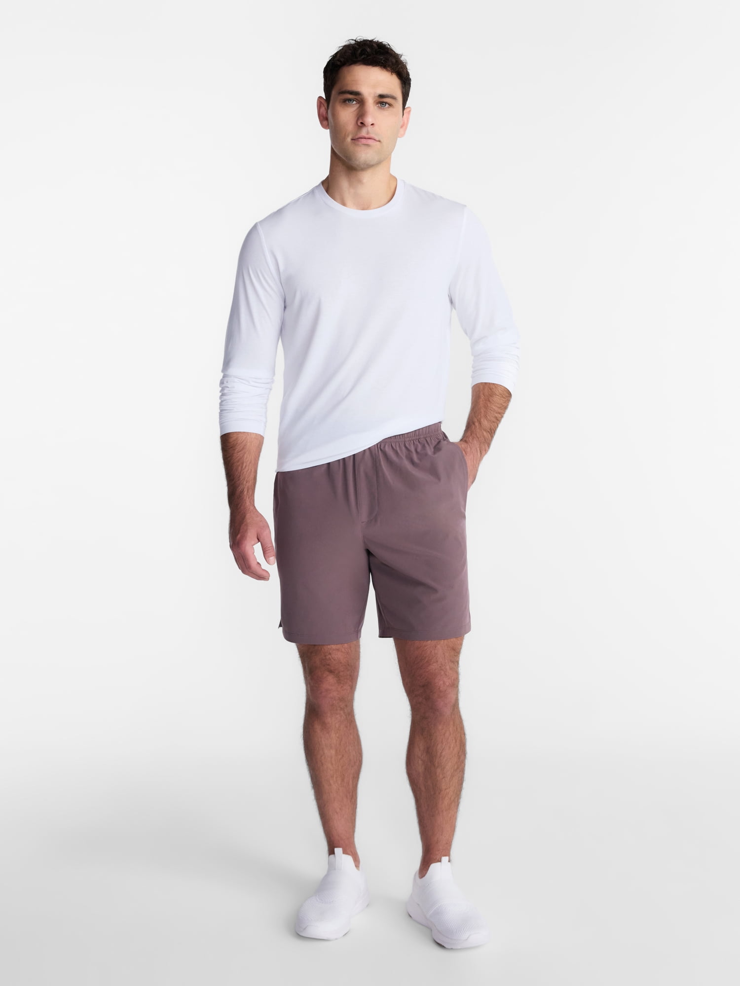 Athletic Works Men’s and Big Men’s Woven Running Shorts, 8" Inseam, Sizes S-3XL