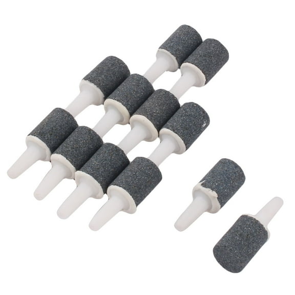 Unique Bargains Aquarium Tank Pump Decor Air Bubble Stone Aerator Distributor Gray White 12pcs