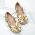 thumbnail image 4 of newwalpole Toddler Girl Mary Jane Dress Glitter Flats Shoes Flower for Ballet Wedding Gold for Size 3, 4 of 6