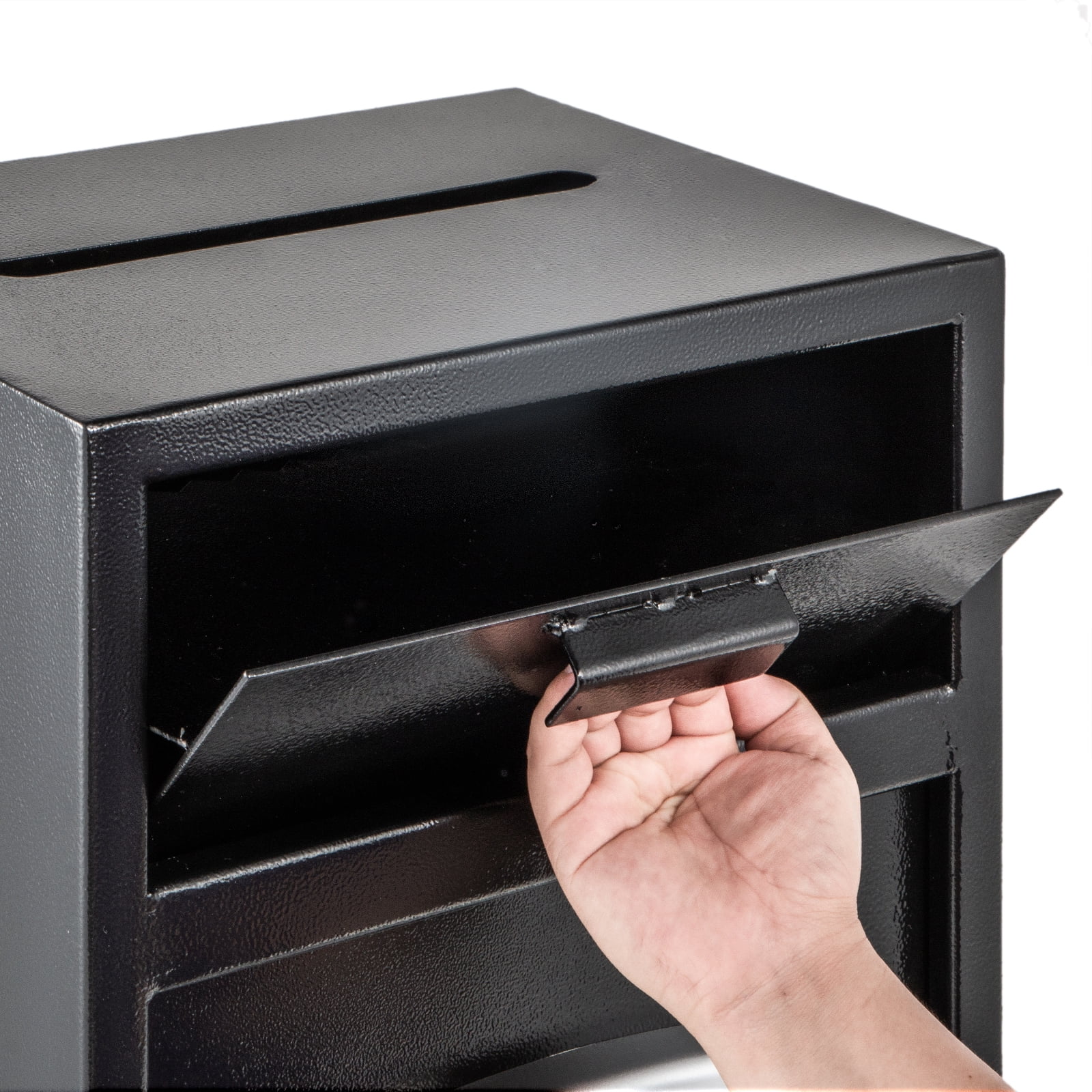 VEVORbrand Digital Depository Safe 1.7 Cubic Feet Security Safe Box Made of Carbon Steel with Deposit Slot with Two Emergency Keys Depository Safe Box for Home Hotel Restaurant and Office