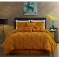 thumbnail image 2 of Chezmoi Collection Sydney 7-Piece Pinch Pleat Comforter Set, Lightweight Pintuck Bedding for All Season, California King, Spice, 2 of 9