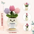 thumbnail image 2 of Gifts for Grandma - Cute Christmas, Mothers Day, Birthday Gifts for Moms - Emotional Positive Support Crochet Flower Plush - Knitted Positive Tulip Flowers Crochet Doll, 2 of 7