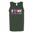 thumbnail image 2 of I Love My Boyfriend Tie Dye Pop Culture Mens Graphic Tank Top, Forest Green, 3XL, 2 of 3