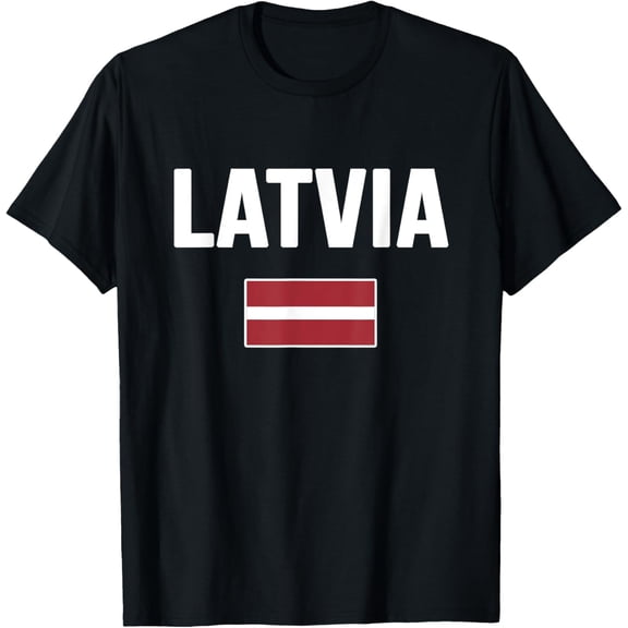 men and women can wear,Latvia Latvian Flag T-Shirt