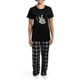 thumbnail image 4 of CafePress - Black And White Border Collie Pajamas - Women's Short Sleeve Print T-Shirt and Pants Dark Cotton Pajama Set, 4 of 7