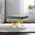 thumbnail image 2 of Modway Rove Velvet Bench in Gold and Sea Blue, 2 of 7