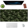 thumbnail image 3 of Extended Gaming Mouse Pad (35.4x15.7 in), Large Non-Slip Rubber Base Mousepad with Stitched Edges, Waterproof Keyboard Mouse Mat Desk Pad for Work, Game, Office, Home - Green Camouflage, 3 of 6