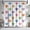 Colorful Heart, variant on Mid Century Modern Curtains, 72 x 72 Inches, Retro Scandinavian Modern Danish Bathroom Decor, Easy to Clean Waterproof Polyester Fabric,Includes 12 Hooks