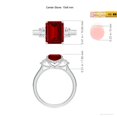 thumbnail image 5 of ANGARA Lab Grown 4 Ct Ruby and Trapezoid Diamond Hidden Halo Engagement Ring for Women in 14K White Gold (Size-10x8mm) | July Birthstone, Anniversary, Jewelry Gift for Women | Lab-Grown Ruby Ring, 5 of 8