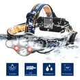 thumbnail image 1 of Linterna frontal LED, 8 modos, recargable por USB, 12000 lúmenes, resistente al agua IPX4, linterna frontal para pesca, camping, lectura, senderismo, ciclismo Xemadio GX-177, 1 of 7