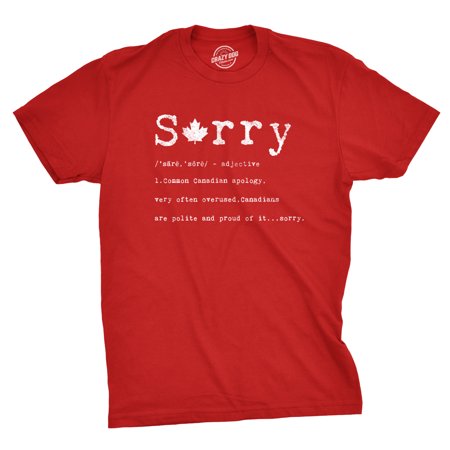 Mens Sorry Definition Tshirt Funny Canada Apology (Canada Pharmacies Top Best)
