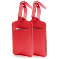 thumbnail image 1 of Etiquetas de equipaje, 2 etiquetas de identificación de maleta, etiquetas de bolso, etiquetas de maleta de equipaje, para evitar la pérdida de bolsas y maletas - rojo JM, 1 of 4
