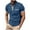 Blue, variant on fatyb Men's Short Sleeve Casual Shirts Pullover Button T Shirts for Men Casual Comfy Summer Tops
