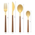 thumbnail image 2 of Unique Bargains Silverware Set Stainless Steel Mirror Polished Gold 4 Pcs, 2 of 6
