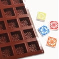 thumbnail image 3 of 15 Cavities Square Silicone Molds, Non-Stick, Food Grade, Flexible, and Durable Molds for Baking, Soap Making, Candy, Dessert, Ice Cube and Crafts, Pack of 3, 3 of 4