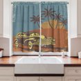 thumbnail image 2 of Ambesonne Cars Kitchen Curtains, Vintage Ride on the Beach, 55"x39", Pale Yellow Dark Orange, 2 of 3