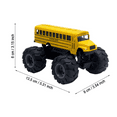 Yellow School Bus Big Wheel Truck Diecast Model Toy Model Car Handheld