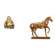thumbnail image 1 of Escultura de caballo sonriente de Buda Maitreya, adorno de mesa Feng Shui, figura de resina grabada para fiesta de aniversario, decoración para el, 1 of 8