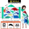 thumbnail image 4 of Kids Bath Towels, Kids Towel Girls Boys Hooded Beach,Bathroom,Pool Swim Towels Large Size Ultra Absorbent Cute Dinosaur Full Vitality 100% Cotton Wearable Wrap for Child, 4 of 4