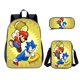 thumbnail image 1 of Anime Mario VS Sonic estudiante mochila una variedad de opciones bolsa de comida, caja de lápices, super mario bros. Impreso mochila Set bolsa de la escuela para los niños bolsas pack para kid, 1 of 4