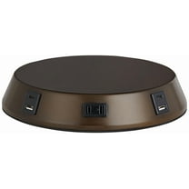 360 Lighting Modern Workstation Table Lamp Base with USB and AC Power Outlet Universal Charging Bronze Touch On Off Living Room