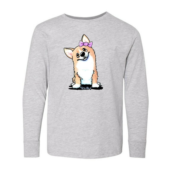 Inktastic Corgi Puppy Girl Long Sleeve Youth T-Shirt