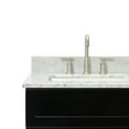 thumbnail image 3 of Ariel Hamlet 37 In. Left Offset Rectangle Sink Vanity With 0.75 In. Carrara White Countertop In Black, 3 of 11