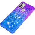thumbnail image 6 of for Motorola Moto G10 Case Moto G30 Case with Creativity Clear Gradient Quicksand Glitter Flowing Liquid Floating TPU Case Bling Diamond Sparkle Cover for Moto G10 JB Purple Navy, 6 of 14