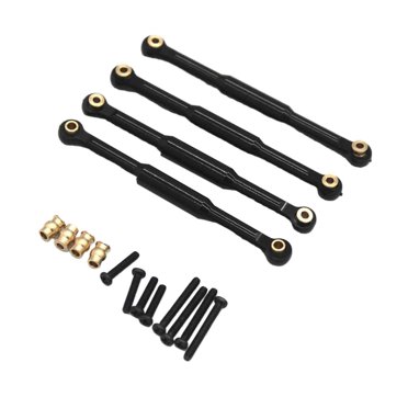 Bunblic 4x Servo Links Tie Rod Pull Rod Linkage Set. Replacement Pull Rod Steering Linkage .Tie Rods for Fcx18 1/18 New LC80 RC Car black