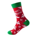 thumbnail image 2 of Arlun 1 Pair Fun Crazy Christmas Mid-Calf Socks for Women 2025 Fall Winter Novelty Colorful Festival Xmas Trees Printed Medium Tube Socks Gifts for Happy Xmas Red One Size, 2 of 4