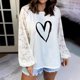 thumbnail image 2 of Casual Mujeres Sexy Gradiente Imprimir Regular Cuello redondo Mujeres Mangas largas Top Fridja  fjkfkj373, 2 of 7