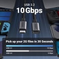 thumbnail image 2 of Cable de extensión USB C UGREEN 3.2 10 Gbps 100 W 1 m negro, 2 of 9