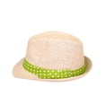 thumbnail image 3 of Polka Dot Band Natural Fedora Straw Hat, 3 of 3