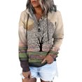 thumbnail image 1 of Sweat à Capuche d'Hiver pour Femmes, Pull de Mode Mi-Long, Blouse Ample Imprimée de Noël, Pull de Noël, Cardigan à Col Rond Chaud, 1 of 4