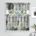 thumbnail image 2 of Kitchen Curtains 36 Inch Short - 3 Panel Set, Rod Pocket Window Curtain, Boho Floral Tribal Style, 100% Polyester for Farmhouse, Kitchen, Cafe, Bedroom, Easy Wash, 2 of 6