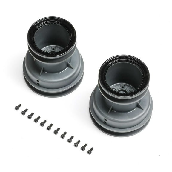 Losi MT Wheel Black Beadlock Lt Grey2 Mini LMT LOS-2059