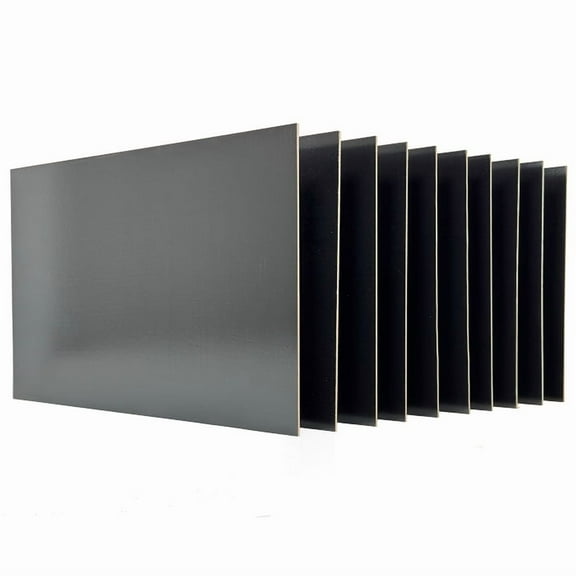 MDF Colored Wood 12x19 inches sheets, 1/8th, thicknesses available, Glowforge ready, natural unfinished wood for crafts | 10 Sheets of Black